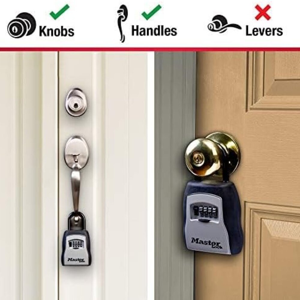 Key Lock Box, Outdoor Lock Box for House Keys, Portable Combination Lockbox Rese - Picture 7 of 10